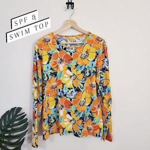 Land's End Womens Swim Top/Rash Guard XL/18